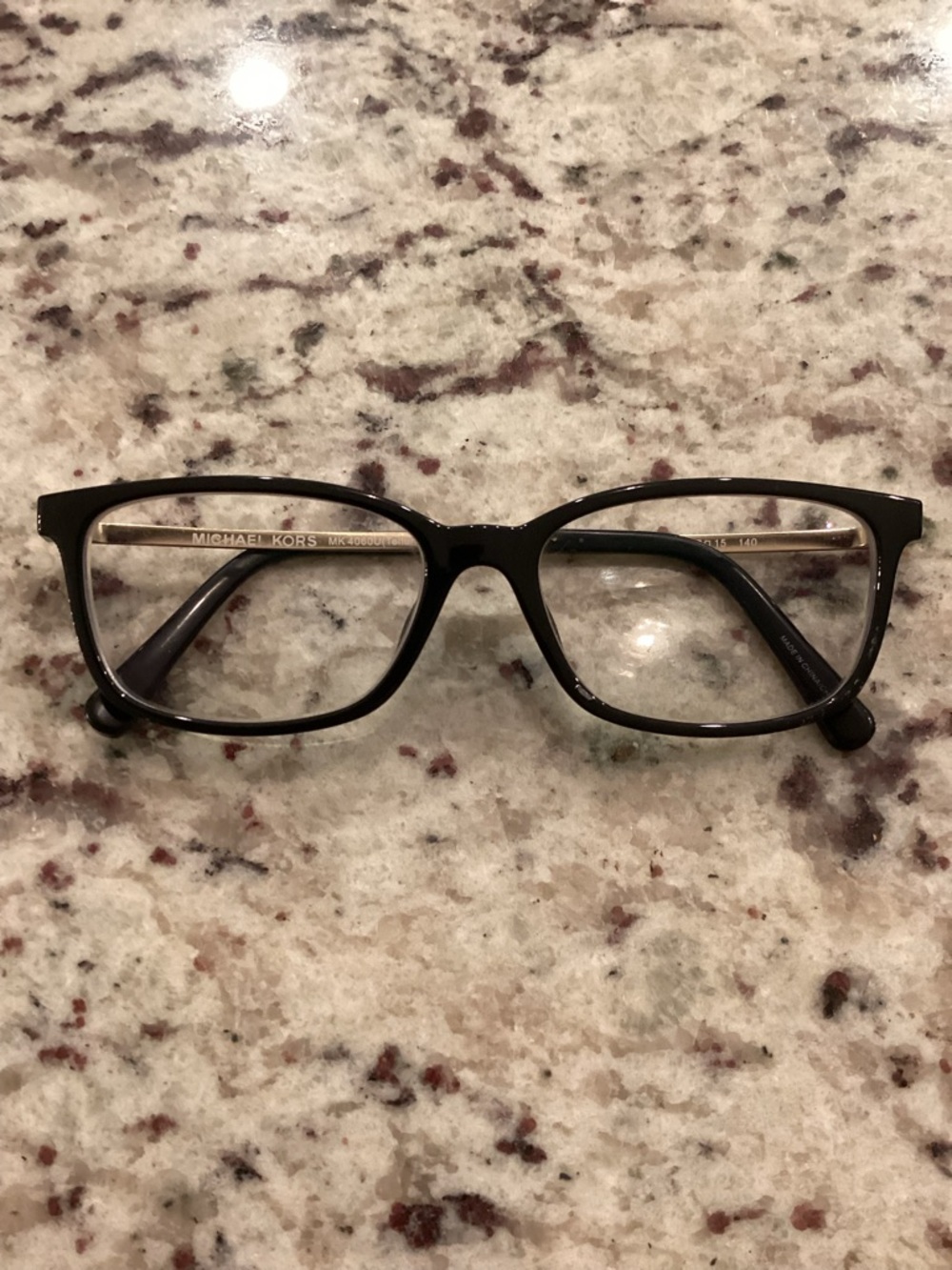 Michael Kors Women's Black Rectangular Eyeglass Frames